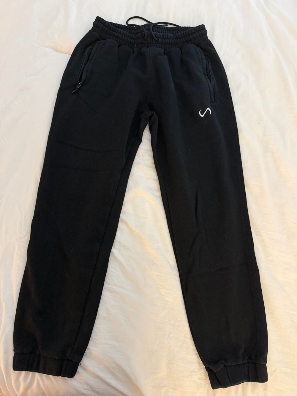 TLF Black Sweatpant Joggers with Small White Logo